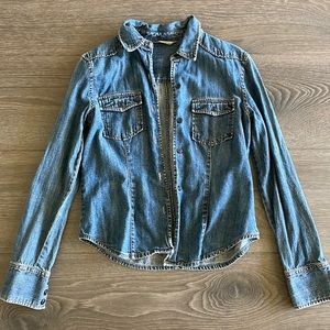 J Crew thin soft denim shirt XS